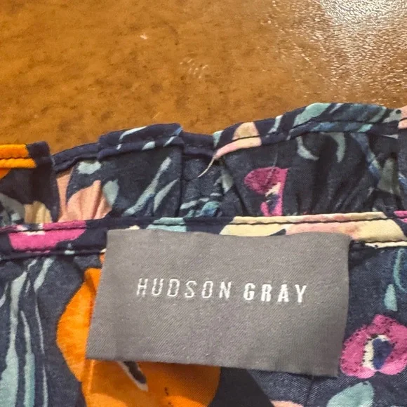 Elegant Floral Mini Dress in Orange and Blue - Picture 4 of 5